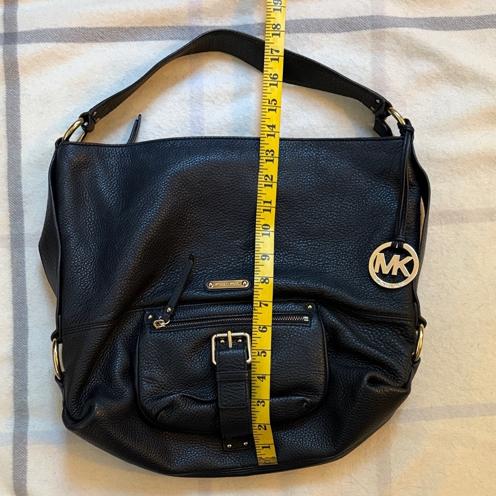 Michael Kors Black Pebbled Leather Hobo Shoulder Bag - Picture 15 of 16
